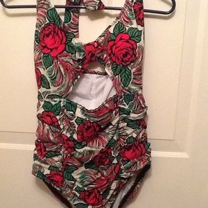 Anna Sui One Piece Poppy Swimsuit NWTs